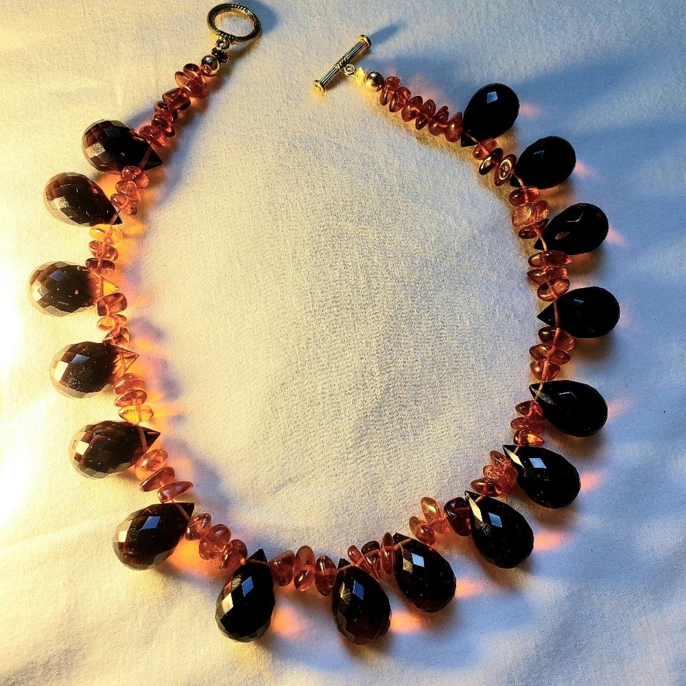 Amber statement necklace